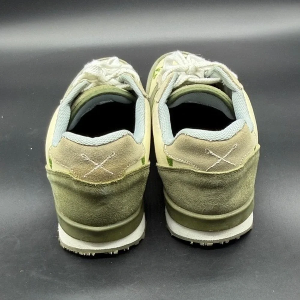 INKKAS Cactus‎ Print Sneakers Women Size 7 US Women 5 US Men Green Tan Lace Up